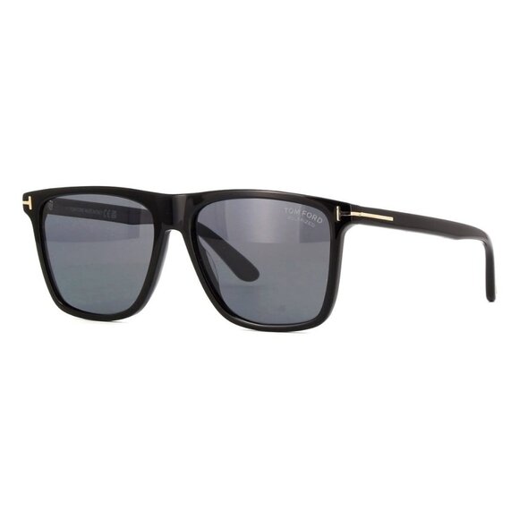 New TOM FORD Fletcher Black Polarised Square FT0832/S 01D Sunglasses Women - Picture 1 of 4